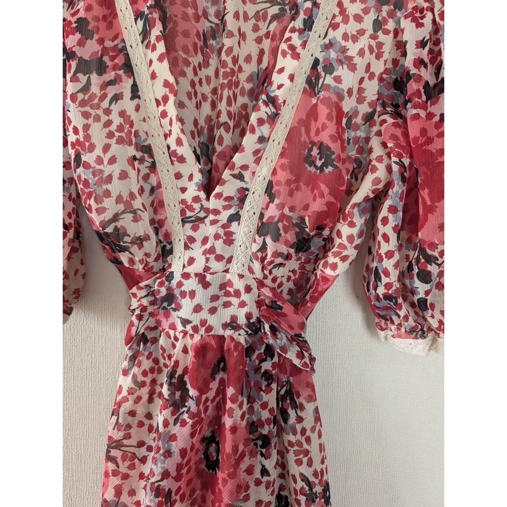 Yank Y2K Babydoll Top Romantic Floral Fairy Peasant Boho Cottagecore Coquette - Picture 6 of 13